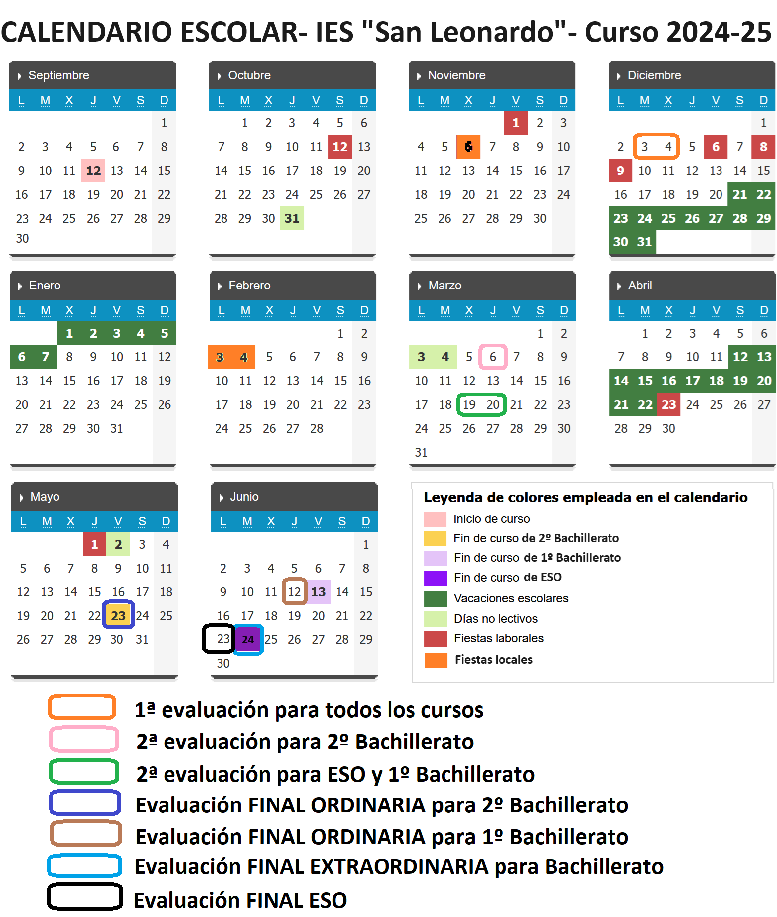 Calendario 24 25