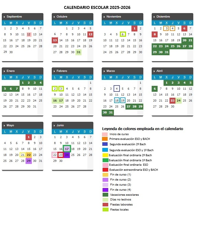Calendario Escolar 2025-2026
